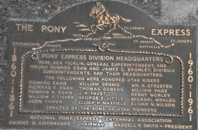 The Pony Express Centennial Marker image. Click for full size.
