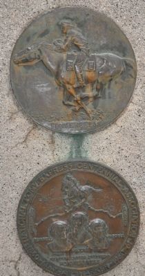 The Pony Express Monument Plaques image. Click for full size.