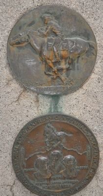 The Pony Express Monument Plaques image. Click for full size.