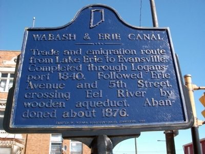 Wabash & Erie Canal Marker image. Click for full size.