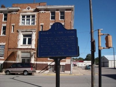 Looking North - - Wabash & Erie Canal Marker image. Click for full size.