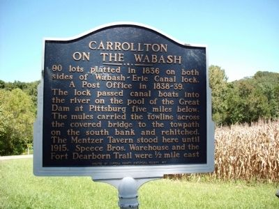 Obverse Side - - Carrollton on the Wabash Marker image. Click for full size.