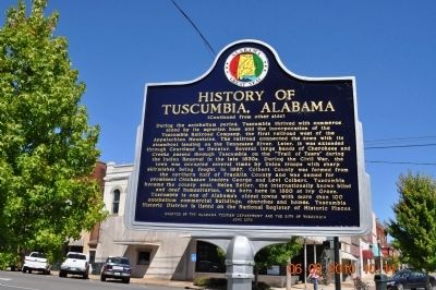 History of Tuscumbia Alabama Marker (side 2) image. Click for full size.