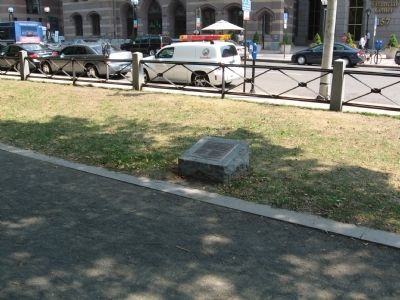 Renovation of the New Haven Green Marker. Click for full size. Renovation of the New Haven Green Marker image. Click for full size.