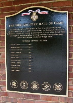 The Ohio Military Hall of Fame Marker image. Click for full size.
