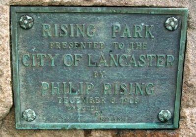 Rising Park Marker image. Click for full size.