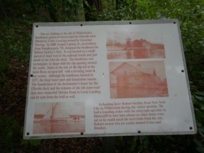 Wilderstein's Boathouse Marker image. Click for full size.