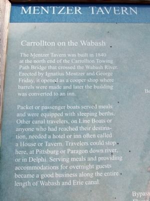 Text Section - - Mentzer Tavern Marker image. Click for full size.
