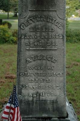 Oliver Rice in the Riceville Cemetery image. Click for full size.