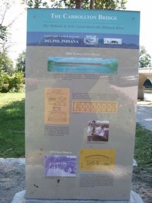 Full Front View - - The Carrollton Bridge Marker. Click for full size. Full Front View - - The Carrollton Bridge Marker image. Click for full size.