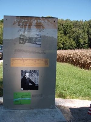 Obverse Side - - The Carrollton Bridge Marker. Click for full size. Obverse Side - - The Carrollton Bridge Marker image. Click for full size.