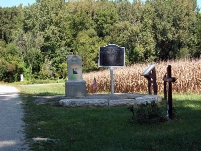 Looking North/West - - The Carrollton Bridge Marker. Click for full size. Looking North/West - - The Carrollton Bridge Marker image. Click for full size.