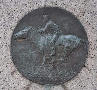 Pony Express Marker Plaque image. Click for full size.