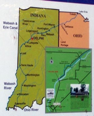 Maps - - The Wabash & Erie Canal Marker image. Click for full size.