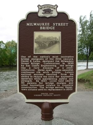Milwaukee Street Bridge Marker. Click for full size. Milwaukee Street Bridge Marker image. Click for full size.