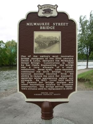 Milwaukee Street Bridge Marker image. Click for full size.