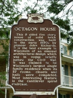 Octagon House Marker image. Click for full size.