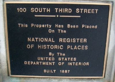 National Register Marker on Building image. Click for full size.