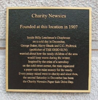 Charity Newsies Marker image. Click for full size.