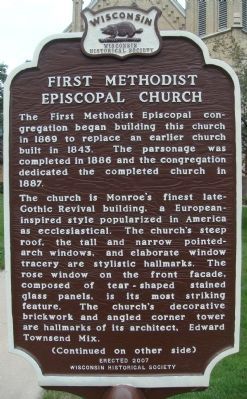 First Methodist Episcopal Church Marker image. Click for full size.