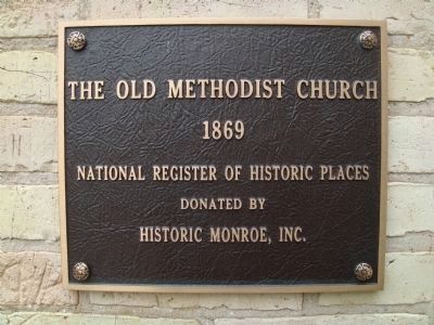 Nearby Old Methodist Church Marker image. Click for full size.
