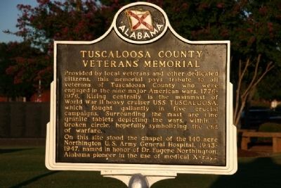 Tuscaloosa County Veterans Memorial Marker image. Click for full size.