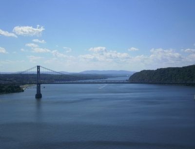 Southern view of the Mid-Hudson Bridge over the Hudson River image. Click for full size.