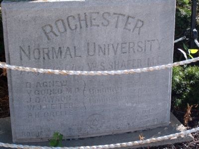 Rochester College - - Corner Stone - laid June 27, 1895 image. Click for full size.