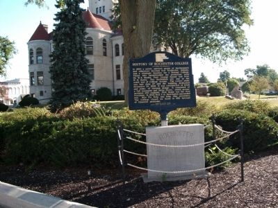 Looking North/East - - History of Rochester College Marker image. Click for full size.
