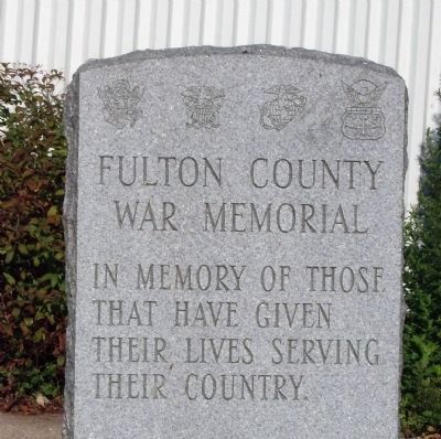Fulton County War Memorial Marker image. Click for full size.