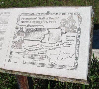 Right - Map Section - - Father Petit and the Potawatomi 'Trail of Death' Marker image. Click for full size.