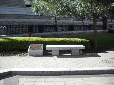 The Vietnam War Marker and Bench. Click for full size. The Vietnam War Marker and Bench image. Click for full size.