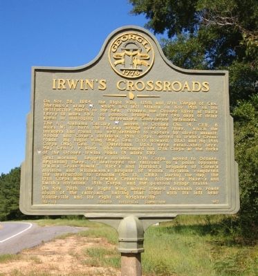 Irwin�s Crossroad Marker image. Click for full size.