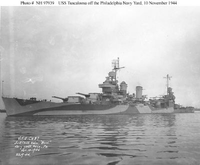 U.S.S. Tuscaloosa (CA 37). Click for full size. U.S.S. Tuscaloosa (CA 37) image. Click for full size.
