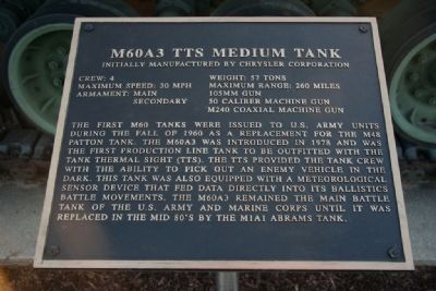 M60A3 TTS Medium Tank Marker image. Click for full size.