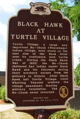 Black Hawk at Turtle Village Marker image. Click for full size.