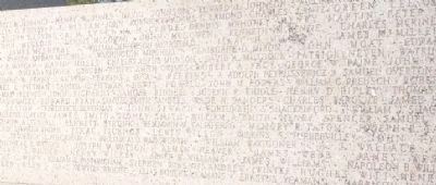 Names of Colonel Fannin's men - inscribed on the face of the monument image. Click for full size.