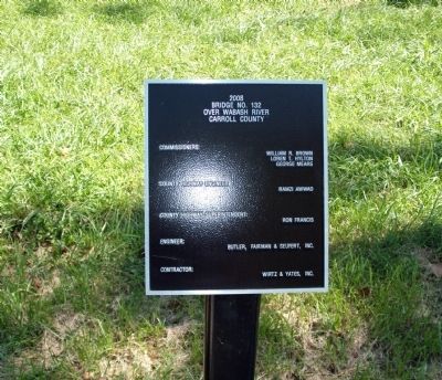 2008 Plaque - - " Bridge No. 132 " - - The Carrollton Bridge. Click for full size. 2008 Plaque - - " Bridge No. 132 " - - The Carrollton Bridge image. Click for full size.