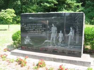 A Quinnipiac Indian Marker. Click for full size. A Quinnipiac Indian Marker image. Click for full size.