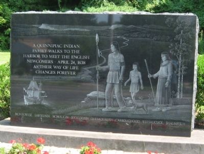 A Quinnipiac Indian Marker. Click for full size. A Quinnipiac Indian Marker image. Click for full size.