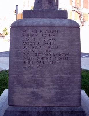 Obverse Section - - W. W. I War Memorial - Cass County Indiana Marker image. Click for full size.