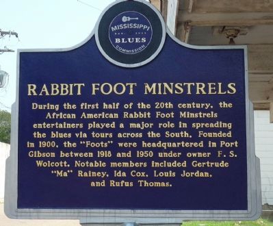 Rabbit Foot Minstrels Marker (front) image. Click for full size.