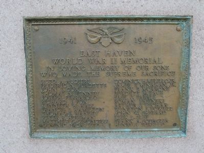 East Haven World War II Memorial image. Click for full size.