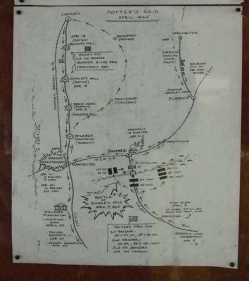 Map includes Battle of Dingles Mill, Potter's Raid image. Click for full size.