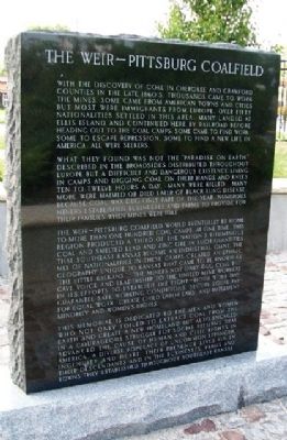The Weir - Pittsburg Coalfield Marker image. Click for full size.
