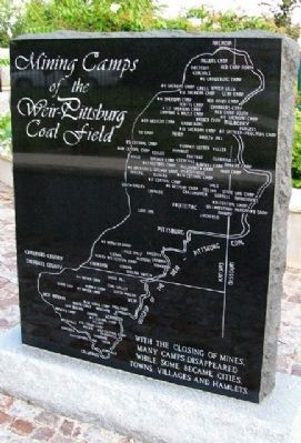 The Weir - Pittsburg Coalfield Marker Reverse - Mining Camps image. Click for full size.