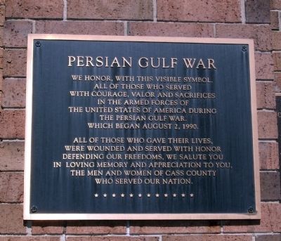Persian Gulf War - Plaque image. Click for full size.