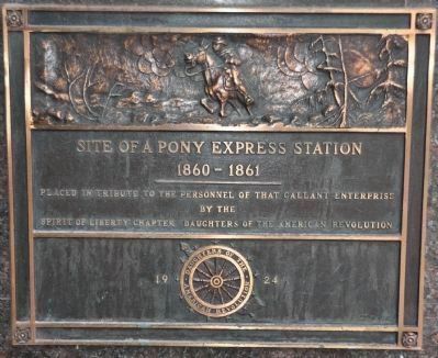 Site of a Pony Express Station 1860-1861 image. Click for full size.