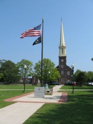 East Haven Charter Day Marker and Flagpole image. Click for full size.