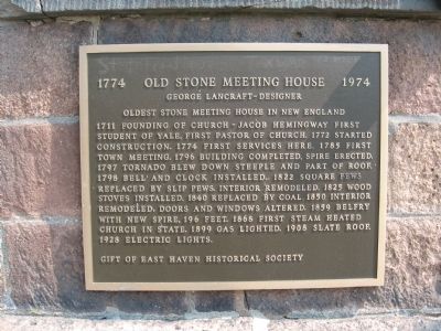 Old Stone Meeting House Marker image. Click for full size.